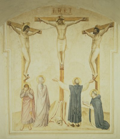 Christus am Kreuz zwischen den beiden Dieben von Fra Angelico